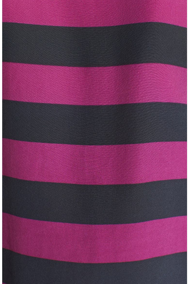 'Mina' Stripe Silk Top, Alternate, color, MULBERRY PEACOAT