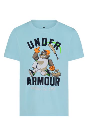 Under Armour Kids' Ua Baseball Bear Performance Graphic T-shirt In Blue