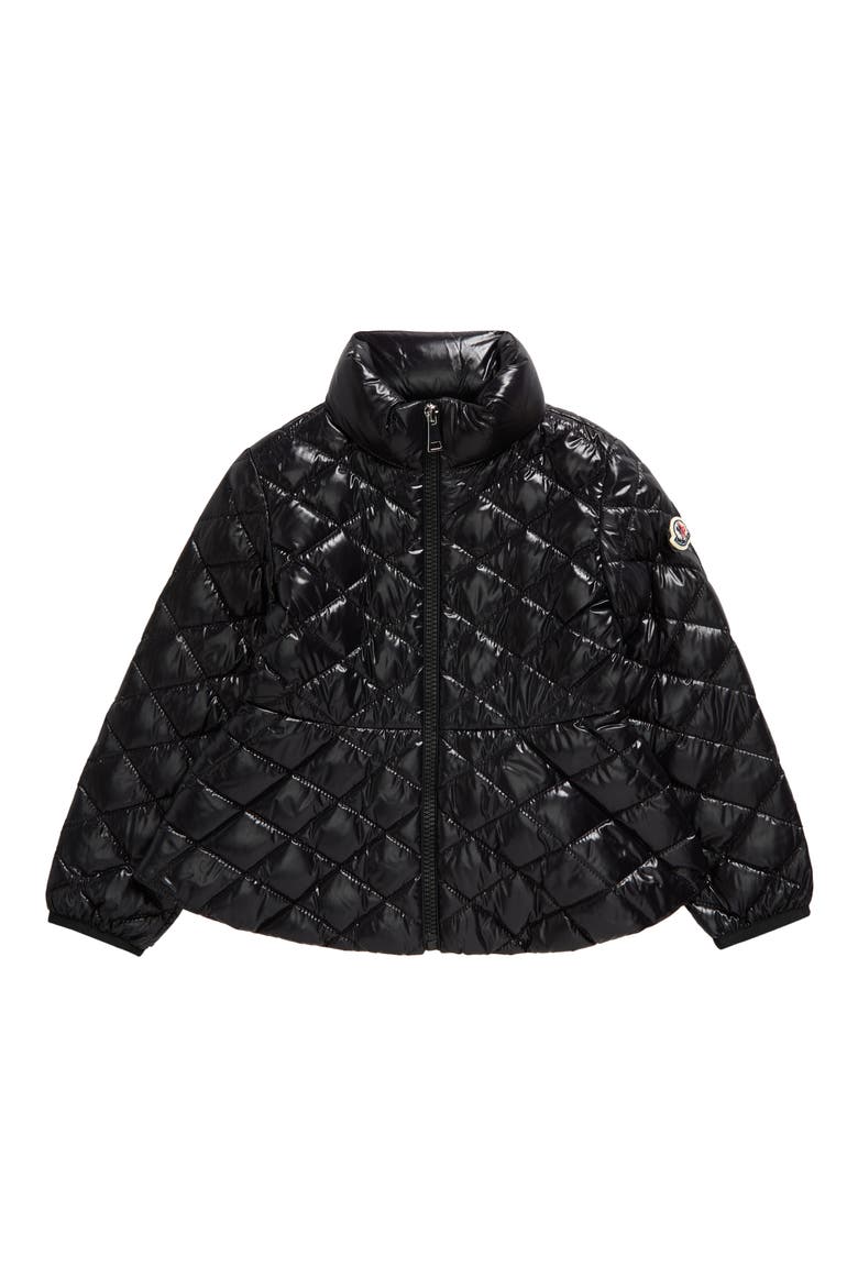 Kids' Barive Diamond Quilted Down Jacket, Main, color, BLACK