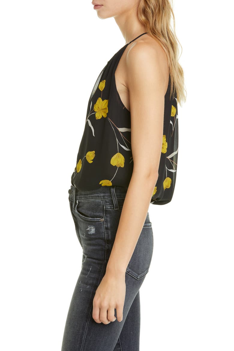Galletha B Silk Top, Alternate, color, CAVIAR