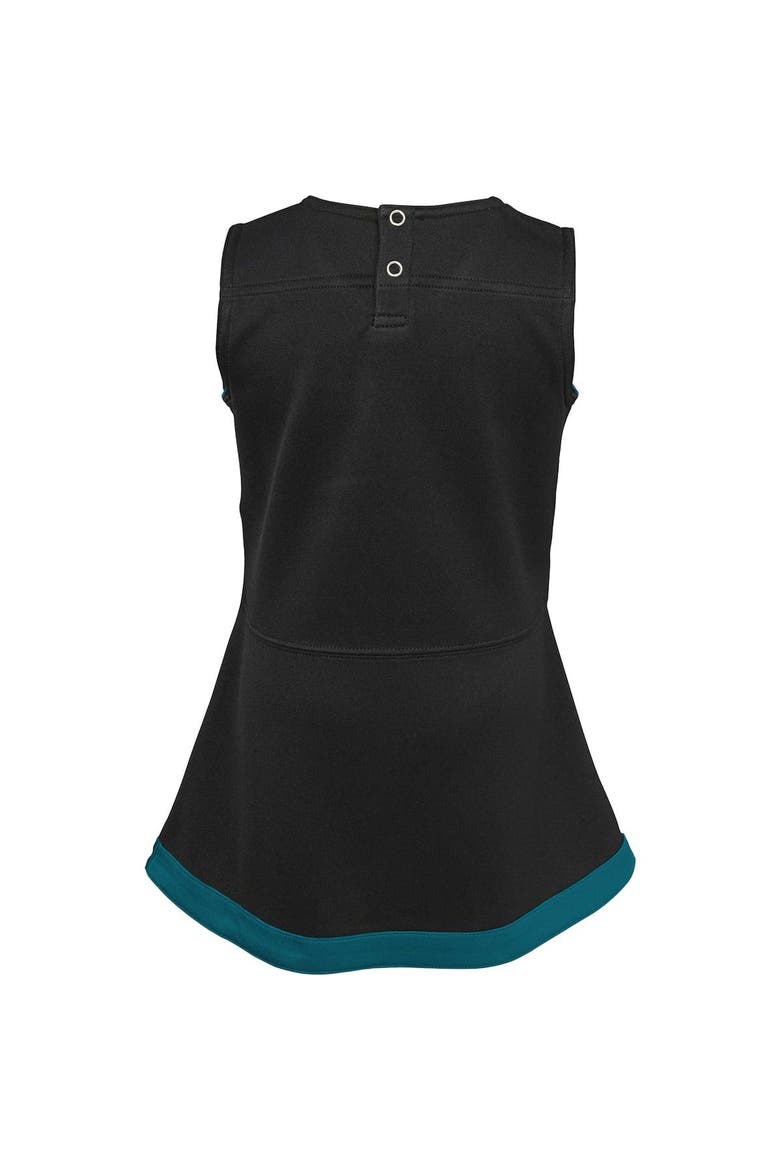 Girls Infant Black Jacksonville Jaguars Cheer Captain Jumper Dress, Alternate, color, Black