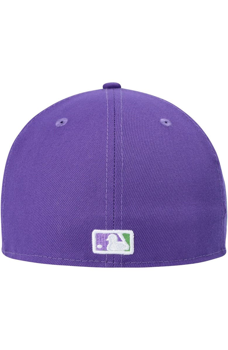 New Era Men's New Era Purple New York Yankees Lime Side Patch 59FIFTY Fitted Hat, Alternate, color, Purple
