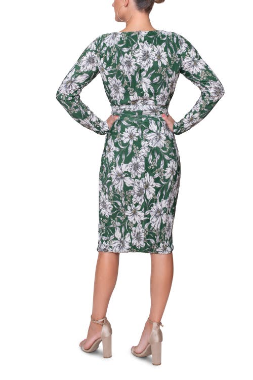 Rachel Rachel Roy Womens Floral Print Mid Calf Wrap Dress In Multi