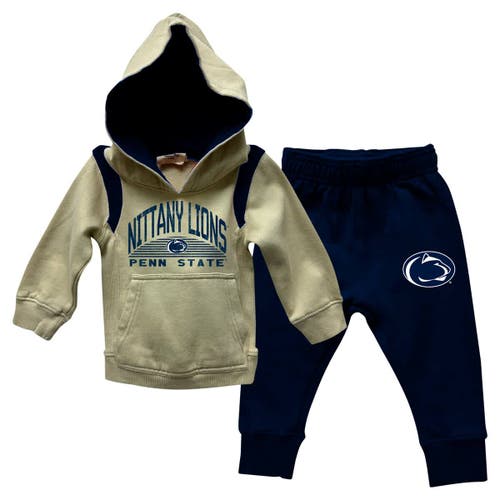 Wes & Willy Kids' Infant  Penn State Nittany Lions Colorblock Pullover Hoodie And Sweatpants Set In Black