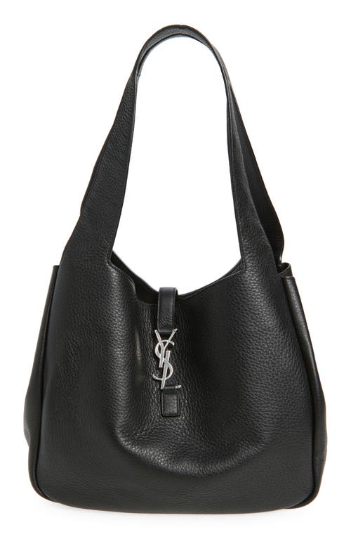 Saint Laurent Le 5 À 7 Bea Leather Tote In Black