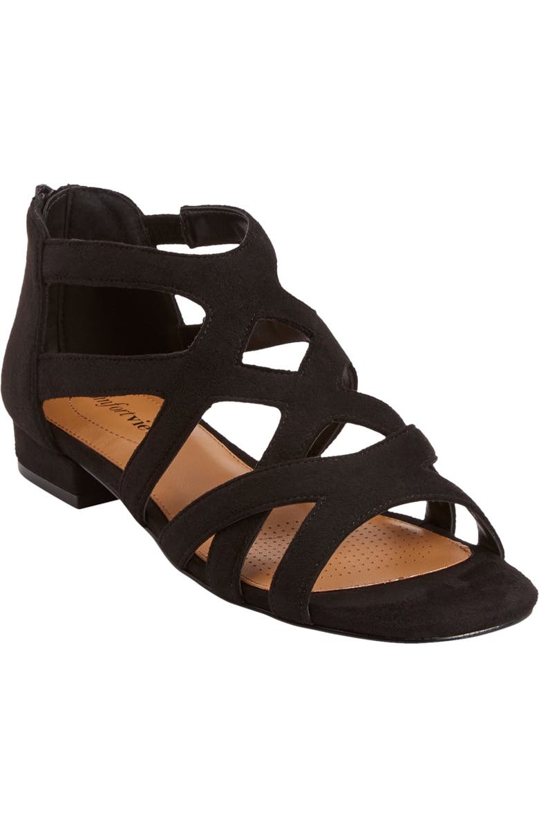 Comfortview The Lana Sandal, Main, color, Black
