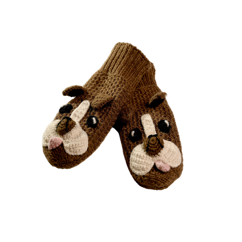 Crochet Bulldog Mittens