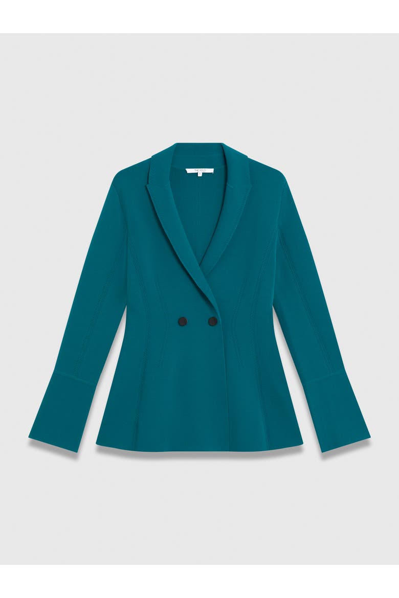 Somerton Sculpt Knit Blazer, Alternate, color, Blue