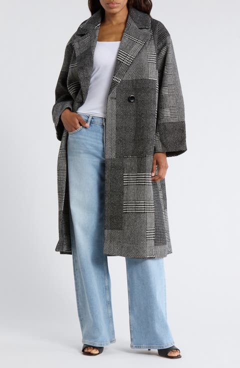 Patchwork Double Breasted Overcoat
