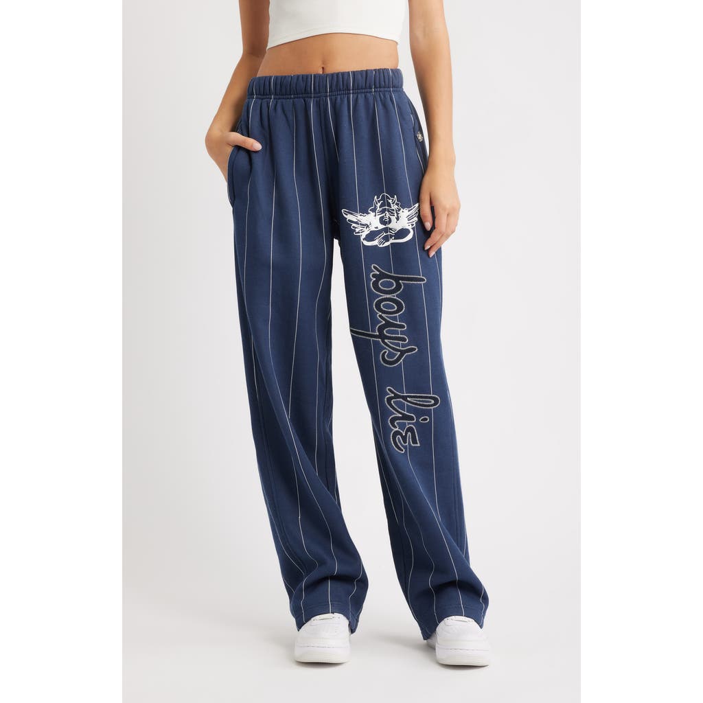 Boys Lie The Big Leaguer Alex Stripe Sweatpants In Blue