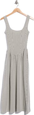 Vigoss Basque Waist Knit Midi Dress