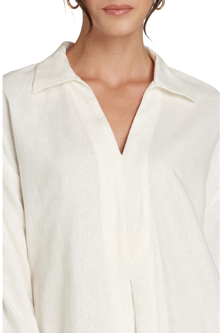 Willow Nadine Popover Long Sleeve Midi Shirtdress, Alternate, color, IVORY