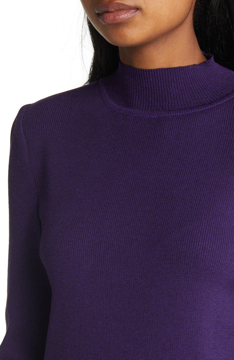 Ming Wang Mock Neck Tunic Sweater, Alternate, color, 