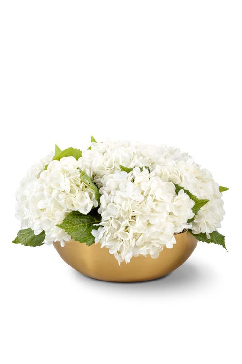 Cocobella Ian Realtouch Hydrangea Arrangement In Snow