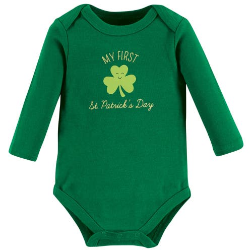 Hudson Baby Infant Breathable Cotton Long-sleeve Bodysuit Bundle 3 Count In Multi