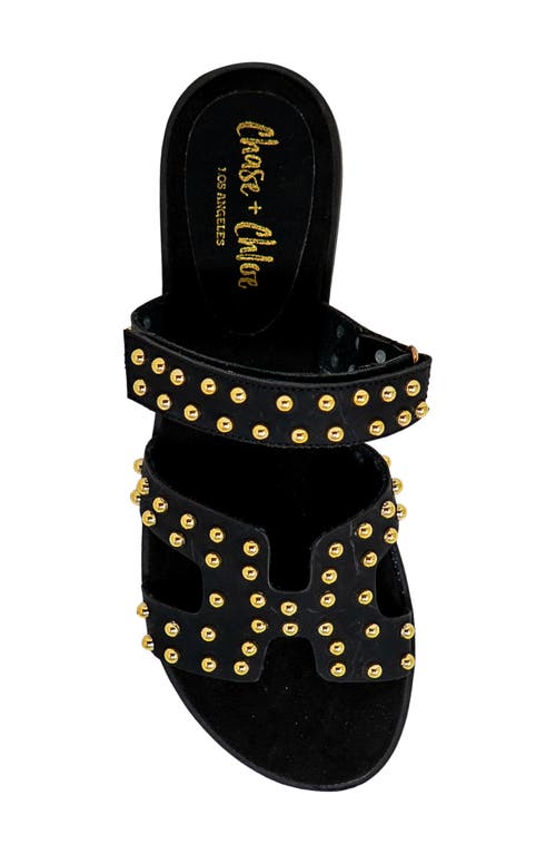 Chase & Chloe Chase And Chloe Khari Studded Slide Sandal