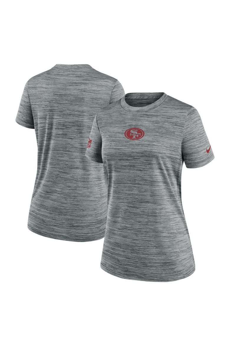 Women's Nike Gray San Francisco 49ers Sideline Velocity Performance T-Shirt, Main, color, Gray