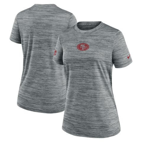 Women's Nike Gray San Francisco 49ers Sideline Velocity Performance T-Shirt
