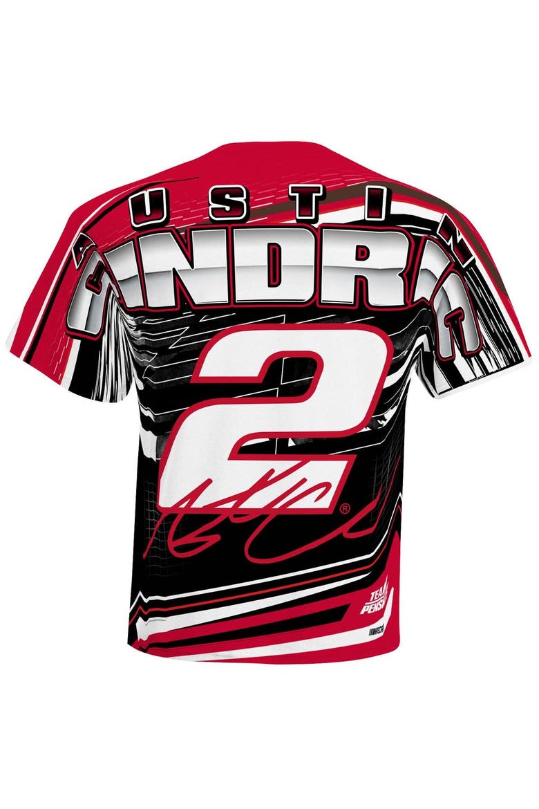 Men's Team Penske White Austin Cindric Sublimated Speedster T-Shirt, Alternate, color, White