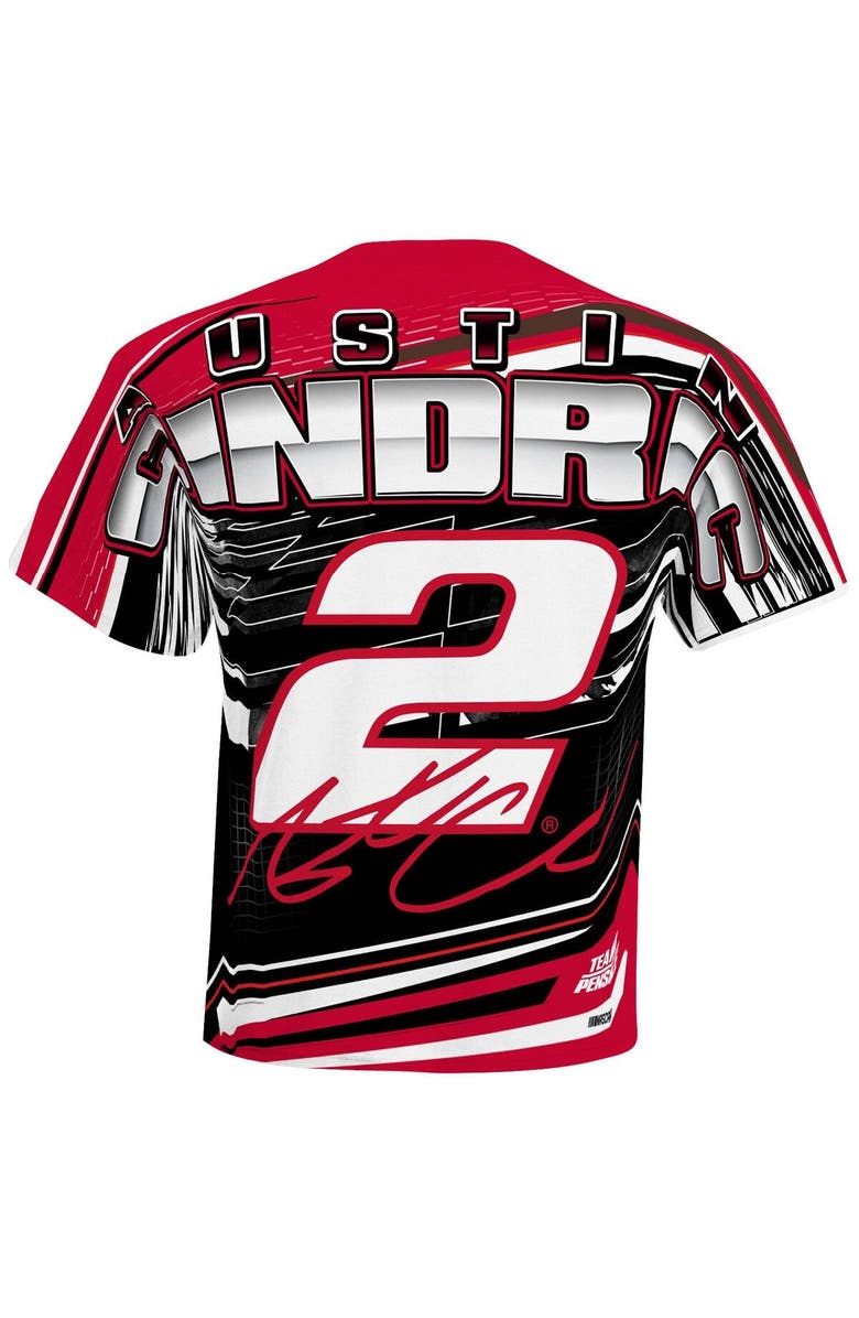 TEAM PENSKE Men's Team Penske White Austin Cindric Sublimated Speedster T-Shirt, Alternate, color, White