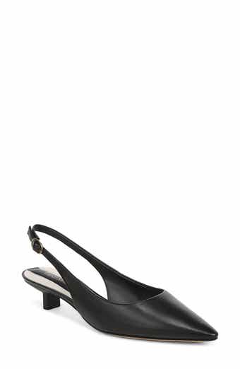 Pura Slingback Pointed Toe Kitten Heel Pump