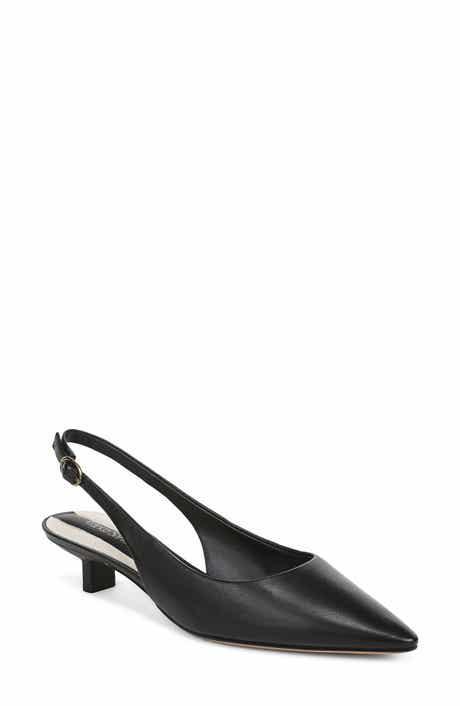 Pura Slingback Pointed Toe Kitten Heel Pump