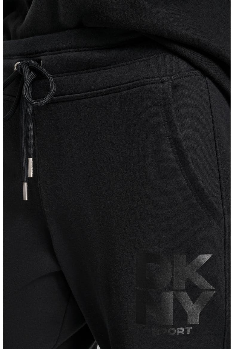 Stacked Logo Bootcut Sweatpants, Alternate, color, BLACK