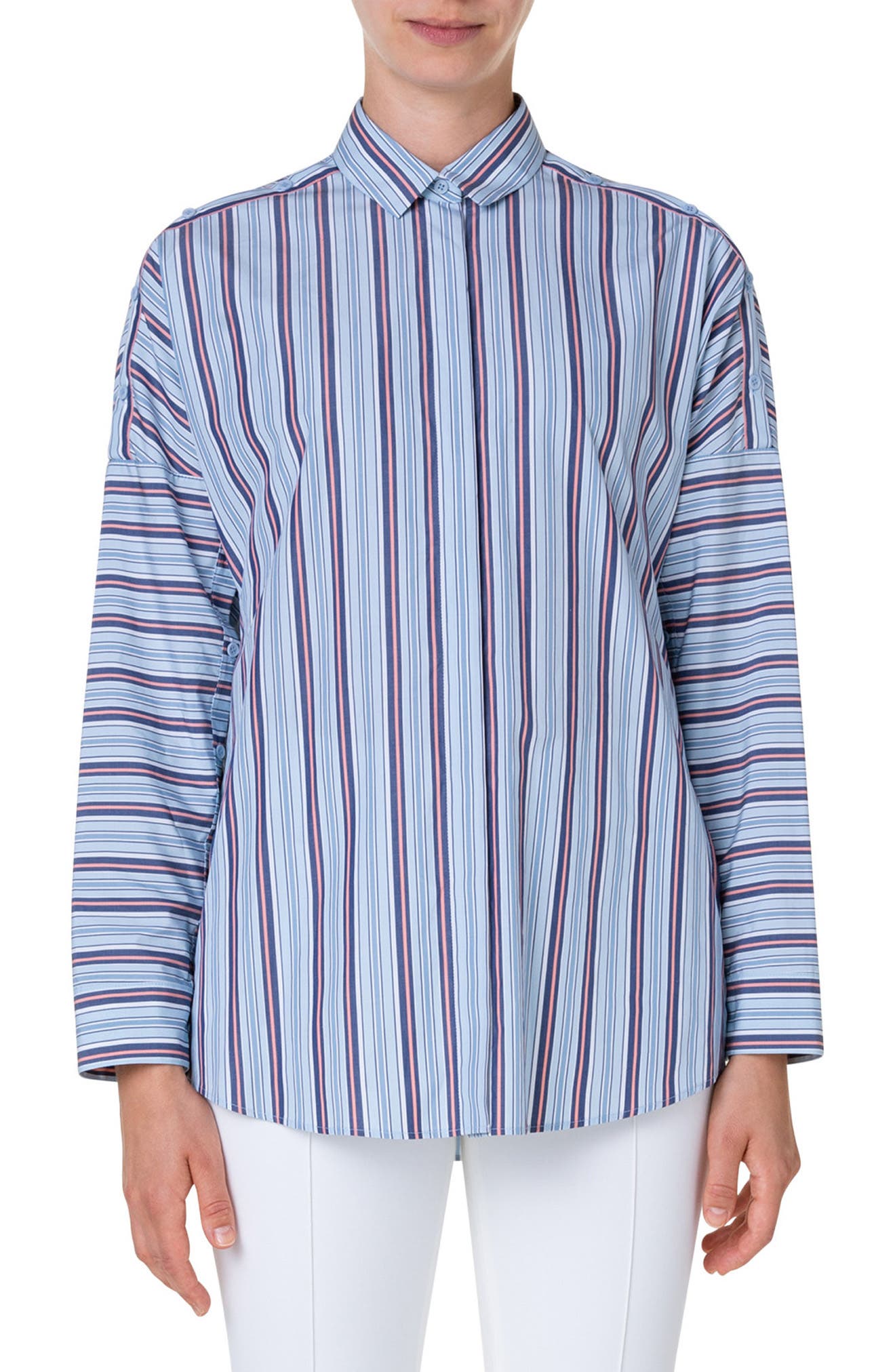 Akris punto Stripe Poplin Shirt
