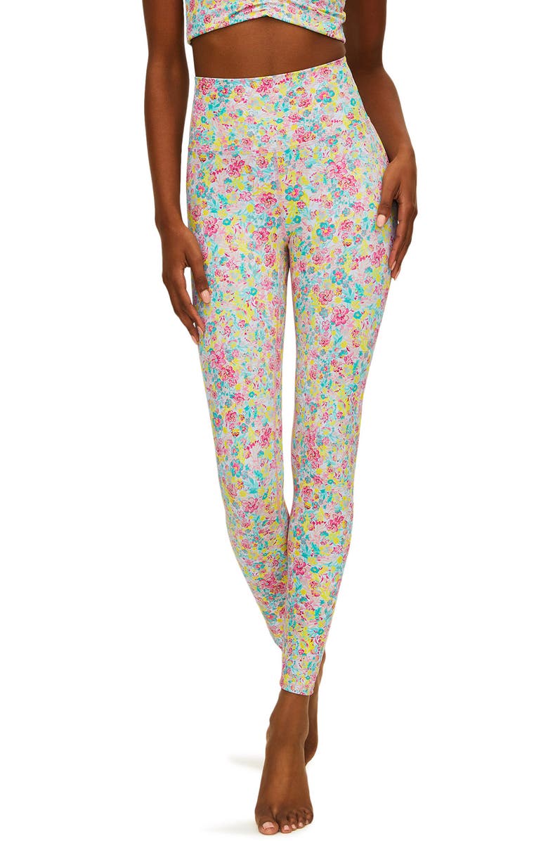 Beach Riot Piper Floral Print High Waist Leggings, Main, color, 