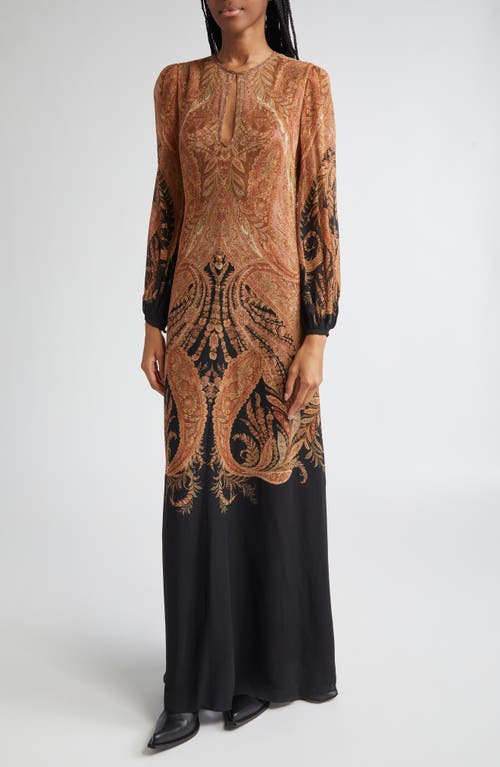 Zimmermann Womens Black Paisley Hypnotic Caped Woven Maxi Dress Xs In Brown