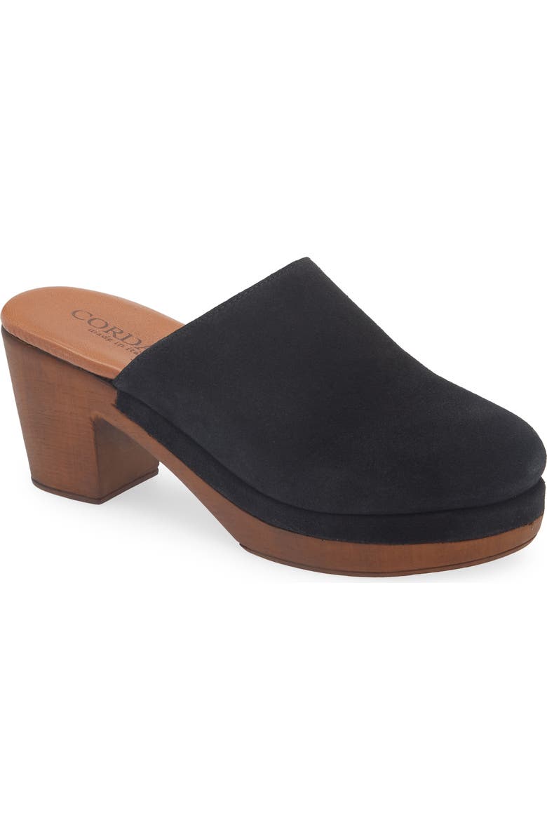 Cordani Wanda Clog, Main, color, Black Suede