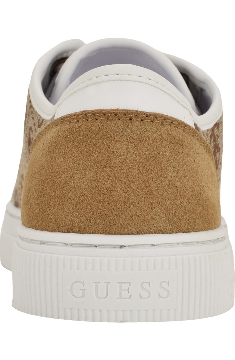 GUESS Sandie Low Top Canvas Sneaker, Alternate, color, Medium Brown