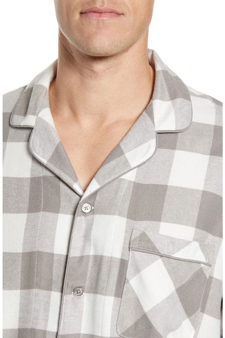 Family Flannel Pajamas, Alternate, color, GREY FROST CHECK
