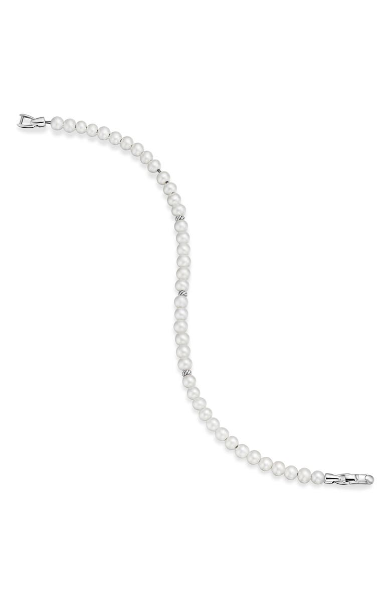 David Yurman Spiritual Beads Bracelet, Alternate, color, Pearl/ Silver
