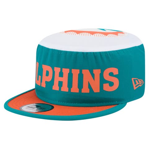 Men's New Era Aqua Miami Dolphins Throwback Retro Painter Snapback Hat