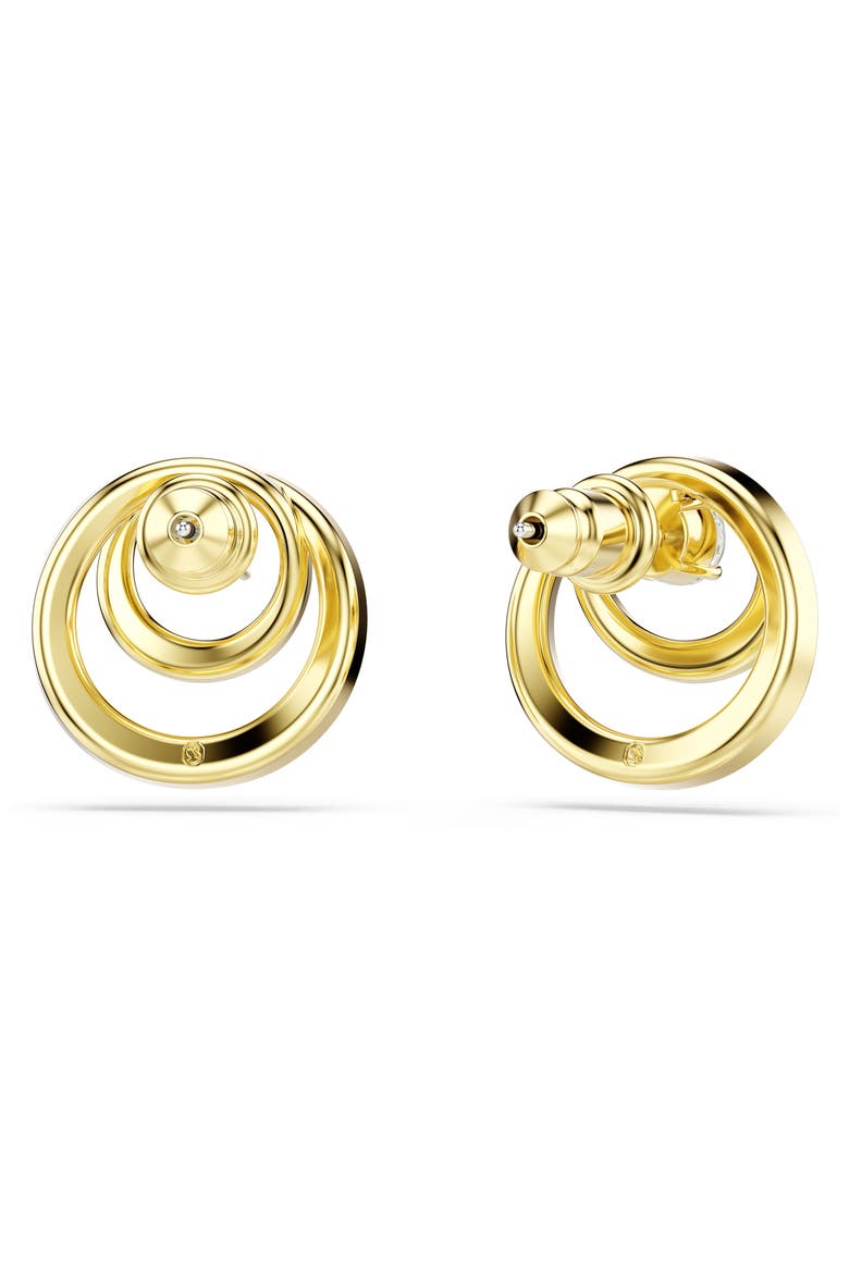 Hyperbola Drop Earrings, Alternate, color, WHITE/ GOLD
