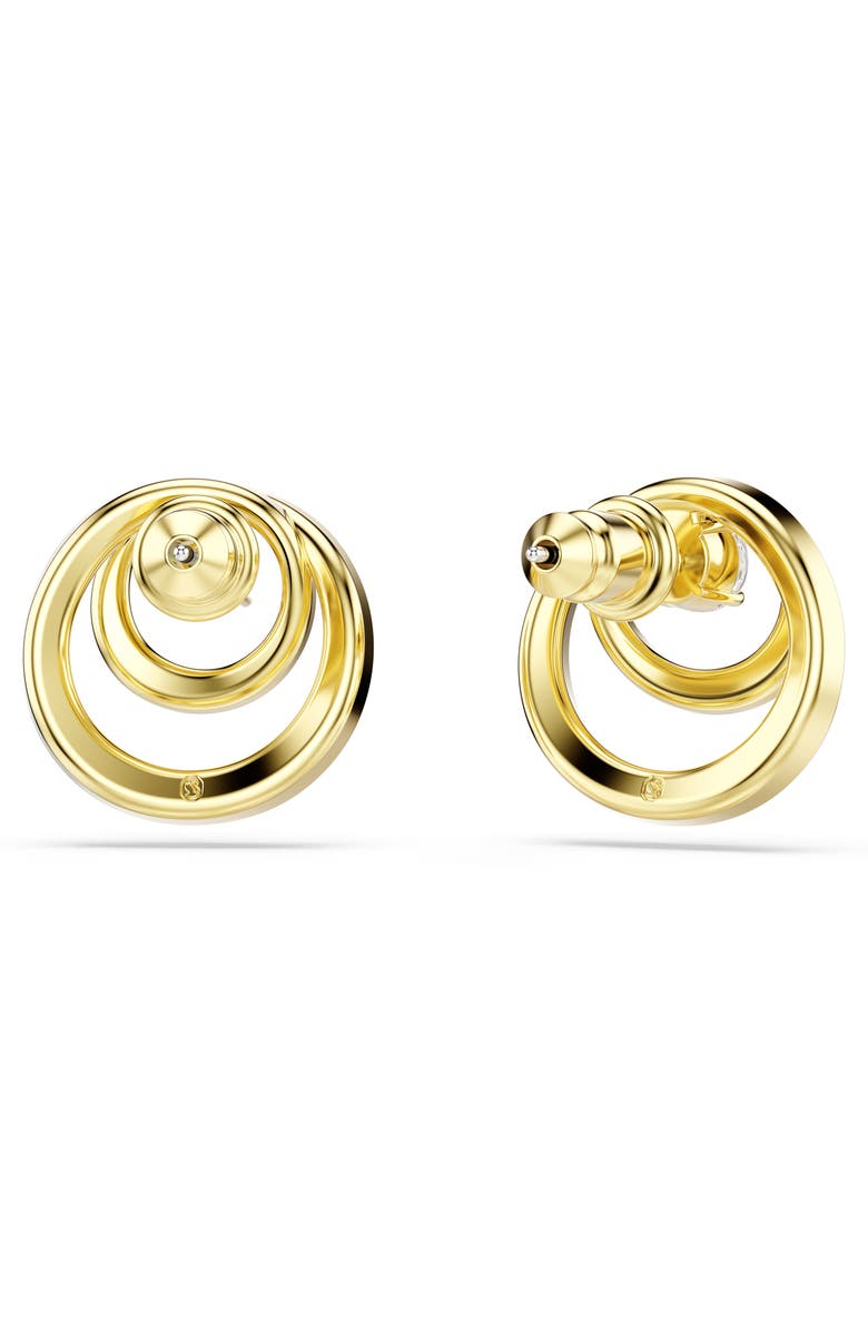 Swarovski Hyperbola Drop Earrings, Alternate, color, White/ Gold