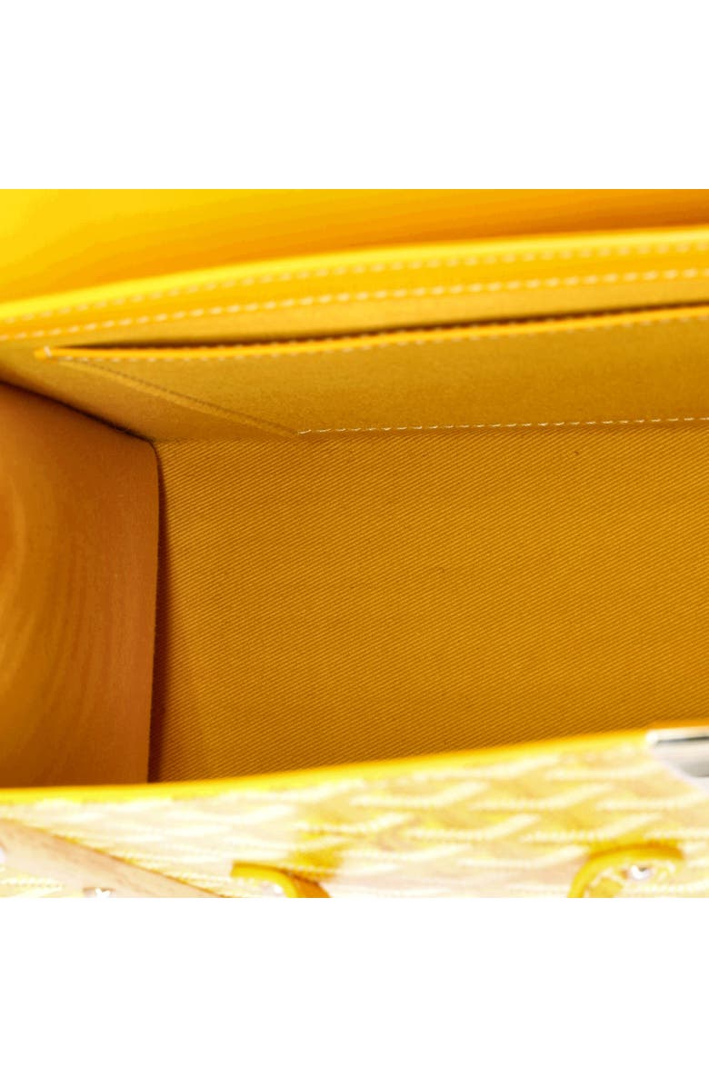 Pre-Owned Goyard Saigon Top Handle Bag Coated Canvas with Leather PM, Alternate, color, Yellow