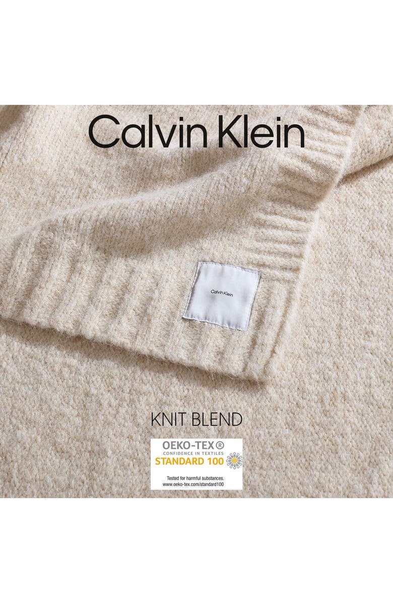Calvin Klein Home Sweater Knit Throw Blanket, Alternate, color, Natural