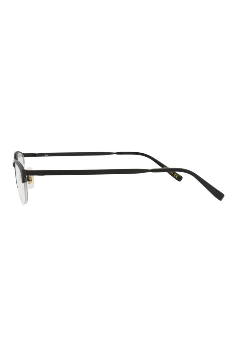 52mm Half Rim Rectangular Optical Glasses, Alternate, color, BLACK TRANSPARENT