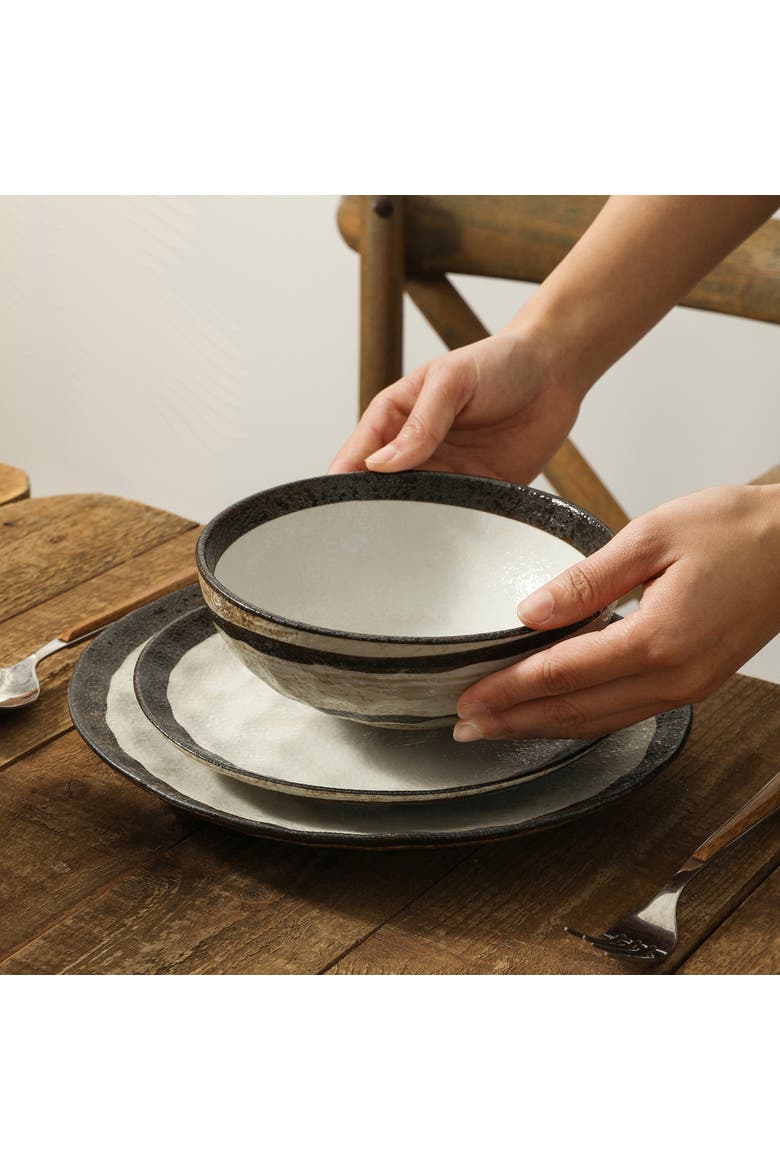 Lucy Porcelain 32-Piece Dinnerware Set, Alternate, color, Beige