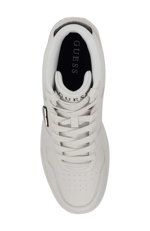 Guess Trisca High Top Sneaker In White/black