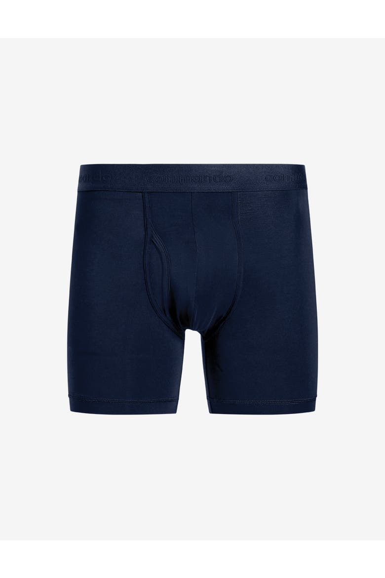 Essential Modal Relaxed Boxer Brief with Fly, Main, color, Dark Navy