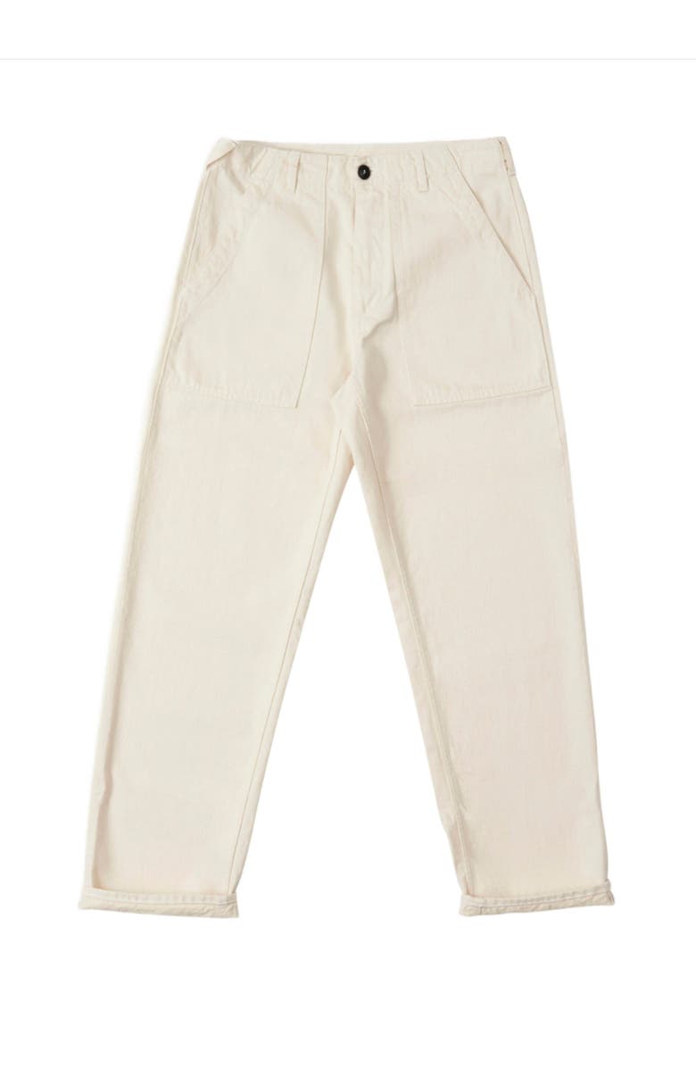 Fortela NewFatigue Military Style Cotton Trousers, Main, color, White