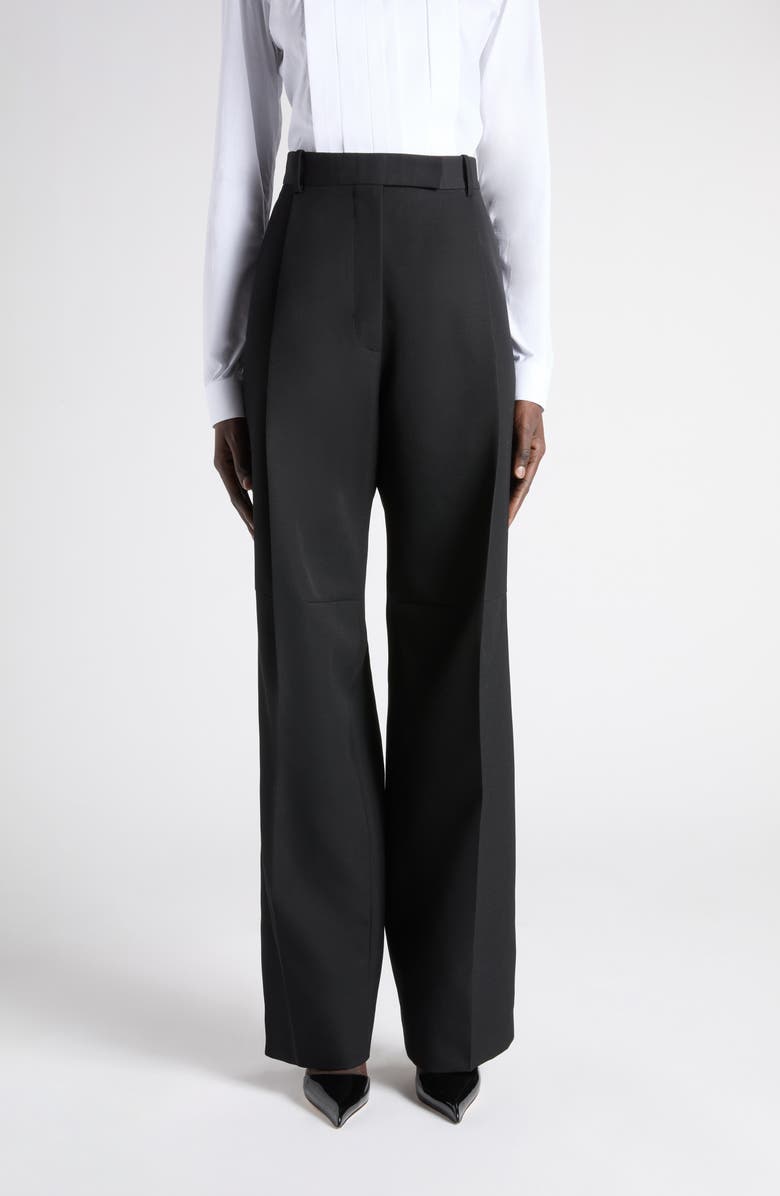 TOM FORD Fluid Straight Leg Tuxedo Pants, Main, color, Lb999 Black