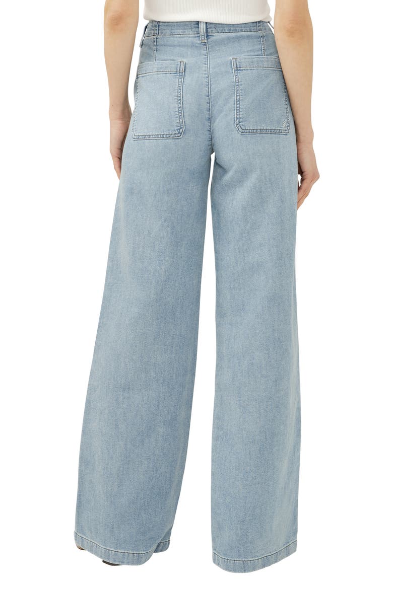 Lightweight Wide Leg Knit Denim Pants, Alternate, color, CRICKETS