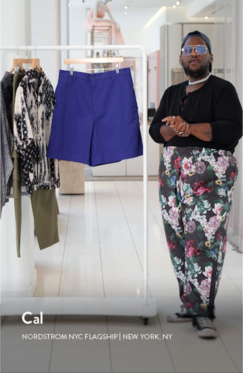 Oversize Cotton Blend Shorts, sales video thumbnail