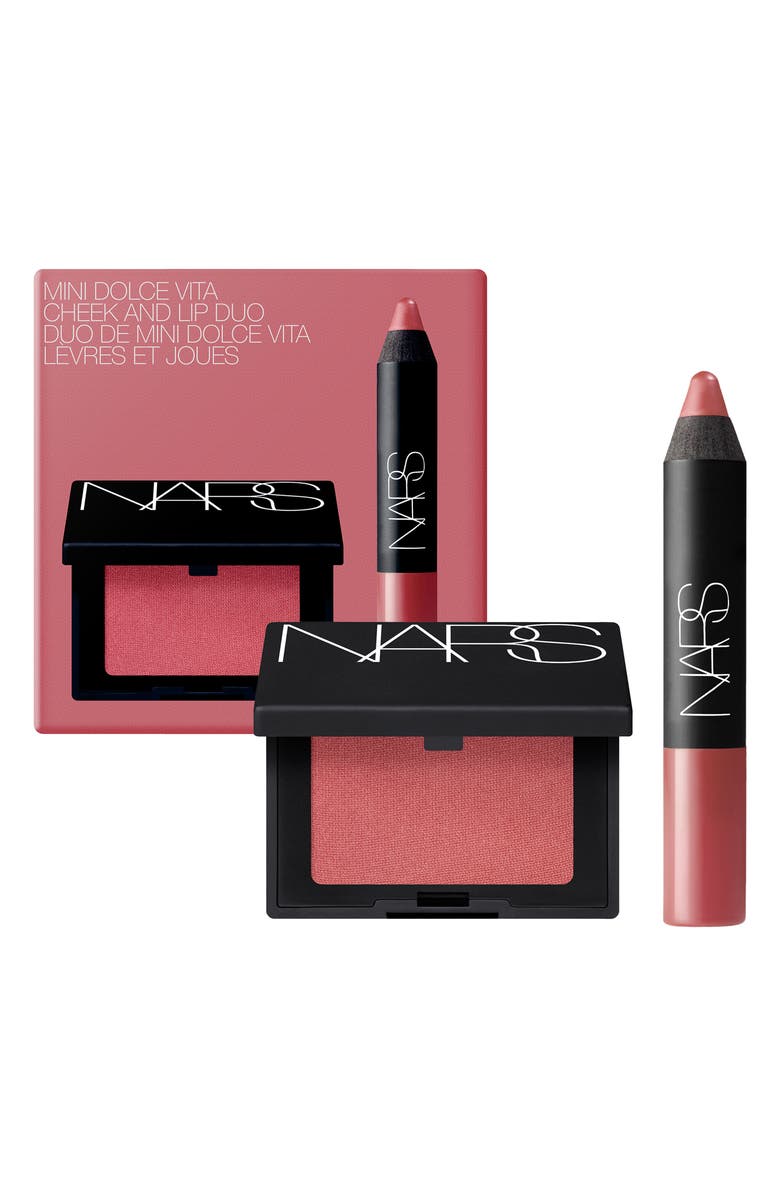 NARS Mini Dolce Vita Blush & Velvet Matte Lip Pencil Set, Main, color,