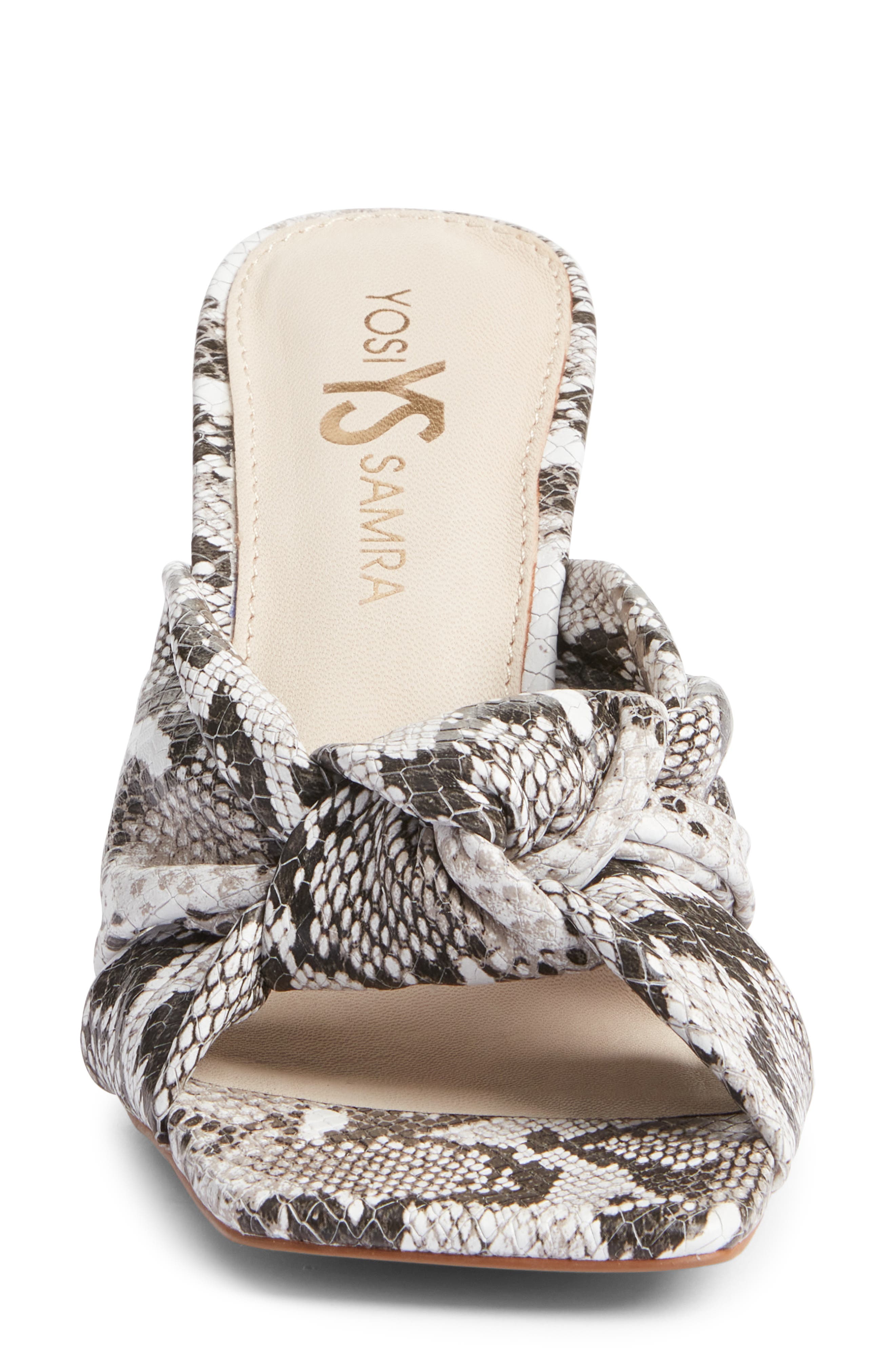 Hazel Knotted Slide Sandal, Alternate, color, NATURAL SNAKE