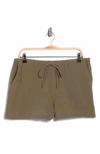 Ellen Tracy Cotton Gauze Drawstring Shorts